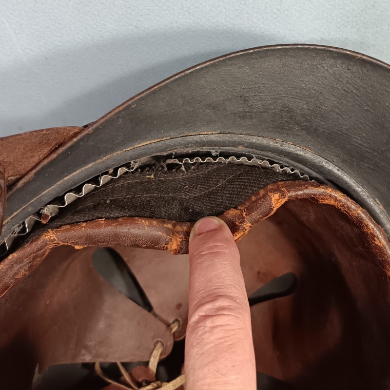 CASQUE ADRIAN MODELE 1915 OFFICIER DES TROUPES D'AFRIQUE TIRAILLEURS ET ZOUAVES COMPLET GUERRE 1914-1918